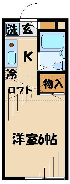 キャッスル4(1K/1階)の間取り写真