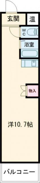 MKタウン江場B(ワンルーム/3階)の間取り写真