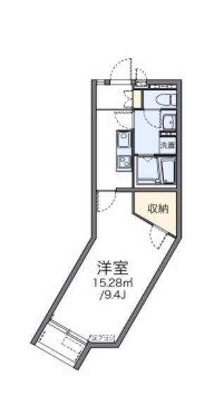 レオネクスト太田川(1K/2階)の間取り写真