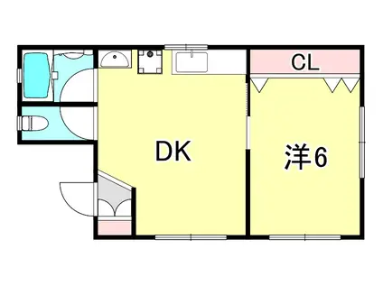 TSビル(2K/2階)の間取り写真