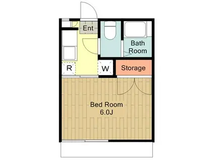 フォーブル三上(1K/2階)の間取り写真