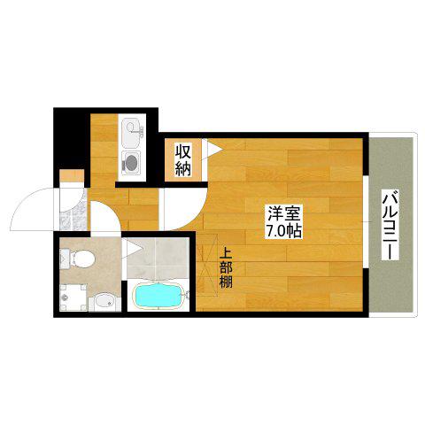 アスール江坂3RD(1K/11階)の間取り写真