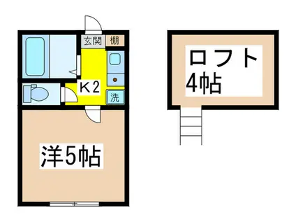 ASTREA向ヶ丘遊園(1K/1階)の間取り写真