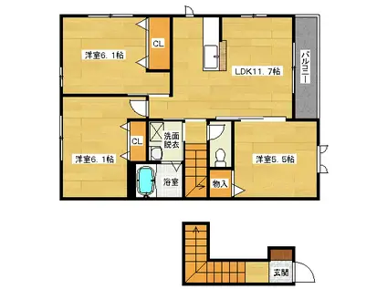 シャーメゾン平和台C棟(3LDK/2階)の間取り写真