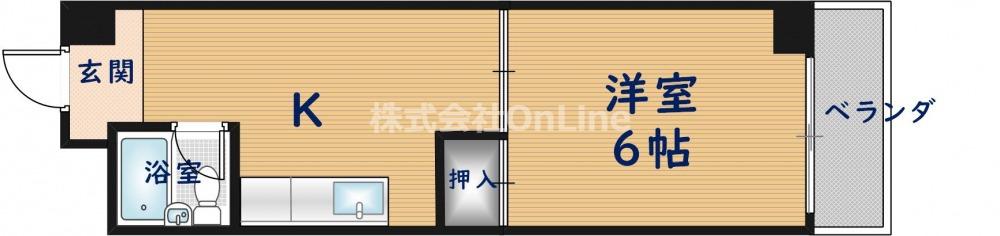 メゾンドールコトブキI(1K/3階)の間取り写真