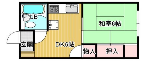 チサンマンション岡山(1K/10階)の間取り写真