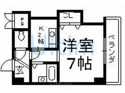 エスペランサ伏見(1K/5階)の間取り写真