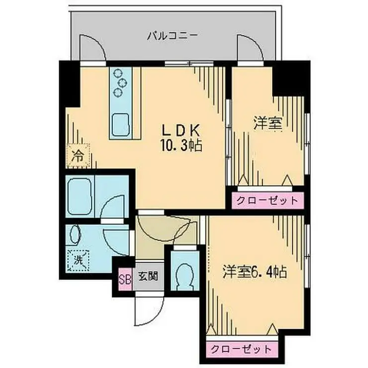 クレドラテース白河 3階階 間取り