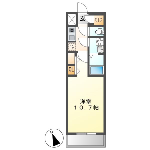 CRESTTAPP金山(1K/3階)の間取り写真