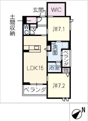 フレオベージ(2LDK/3階)の間取り写真