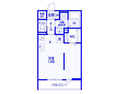 リーブルファイン奈良町II1号棟(ワンルーム/3階)の間取り写真
