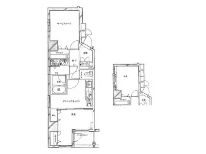 レヴィーナ東京八重洲通(2DK/4階)の間取り写真