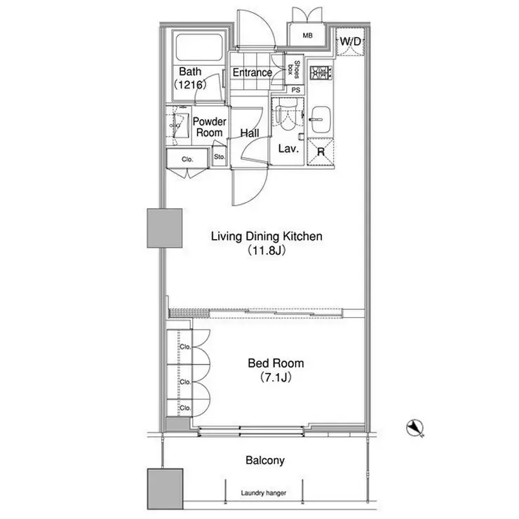 コンフォリア東池袋WEST 12階階 間取り