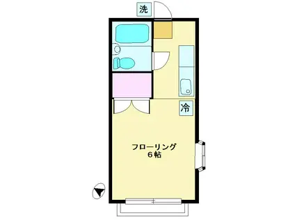 マ・メゾンI(1K/1階)の間取り写真