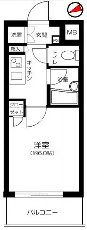 パレステュディオ神楽坂 6階階 間取り