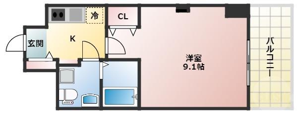 セレニテ新大阪弐番館(1K/15階)の間取り写真