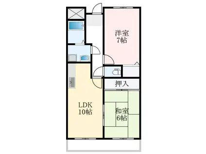 深井セレ二テ(2LDK/2階)の間取り写真
