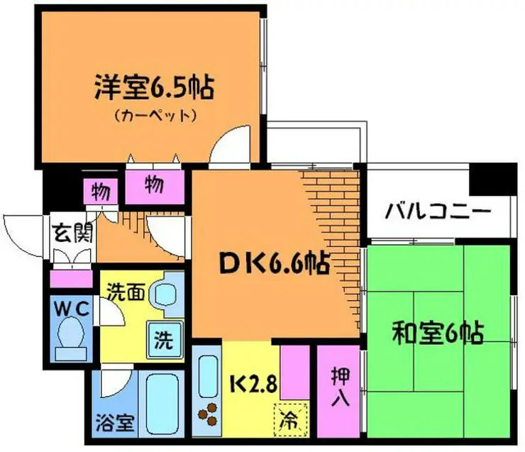 コートプラザ調布 8階階 間取り