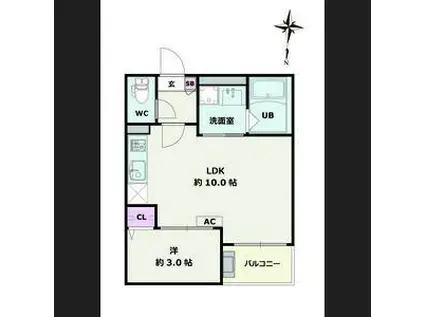 JACK SONEI(1LDK/1階)の間取り写真