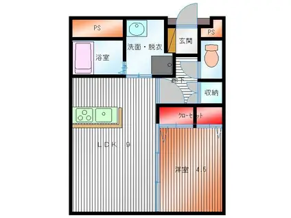 リアライズ人吉(1LDK/3階)の間取り写真