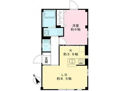 TK BASE(1LDK/1階)の間取り写真