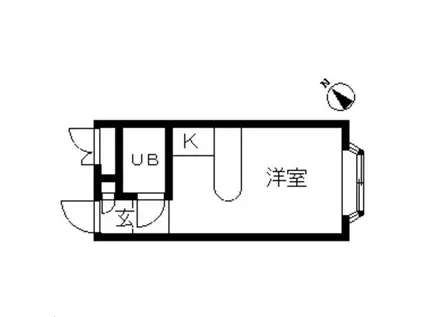 ベルピア東大宮第6-2(ワンルーム/2階)の間取り写真