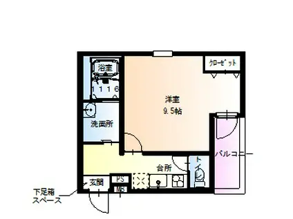 フジパレス堺南長尾番館III(1K/2階)の間取り写真