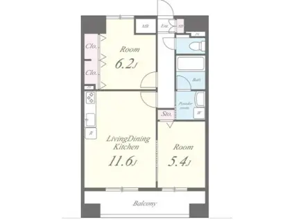 シュトランドコルブ(2LDK/10階)の間取り写真