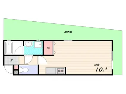 ワコーレヴィアーノ須磨寺町(ワンルーム/1階)の間取り写真