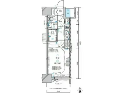ディアレイシャス名古屋中村公園(1K/5階)の間取り写真