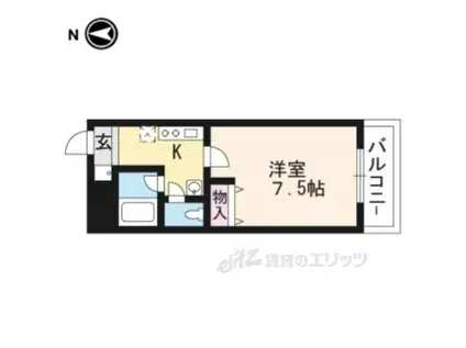 KSクラブハウス(1K/3階)の間取り写真