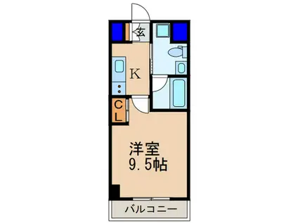 ティアラ京桃山(1K/3階)の間取り写真