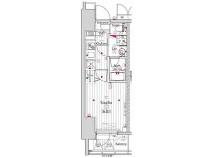 ガーラ横濱関内グランドステージ(1K/3階)の間取り写真
