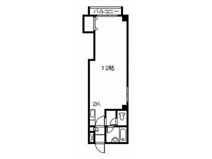 ナッツSPIRIT3(ワンルーム/7階)の間取り写真