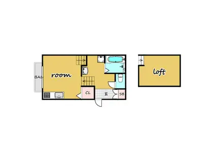 グリシーヌ岩槻本町(ワンルーム/1階)の間取り写真