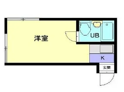 コーポ野方(ワンルーム/2階)の間取り写真