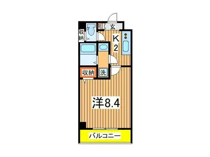 K RESIDENCE 柏(1K/4階)の間取り写真