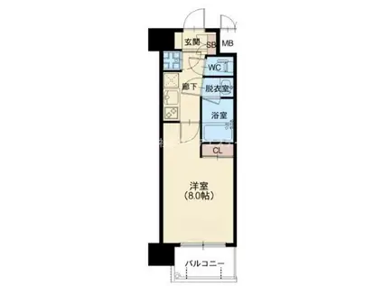 スプランディッドIII(1K/6階)の間取り写真