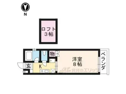 エルフィール(1K/2階)の間取り写真