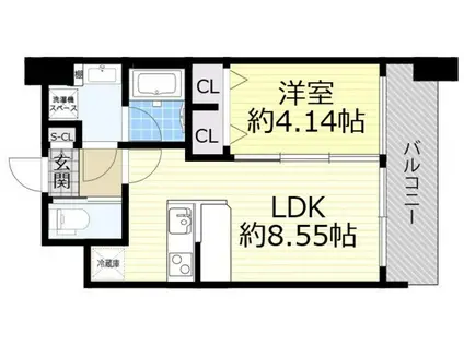 プレジオ城北(1LDK/6階)の間取り写真