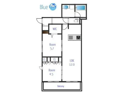 MAISON DE FAMILLE(2LDK/1階)の間取り写真