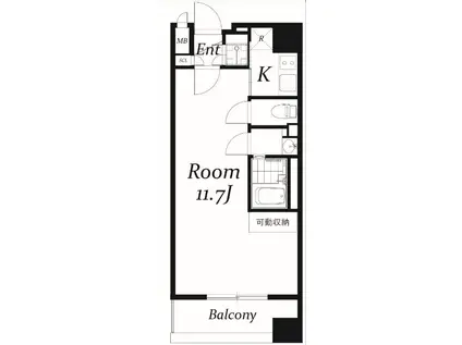 アクアタウンイーストI(1K/6階)の間取り写真