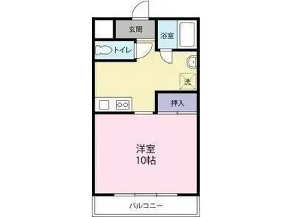 アバンダント初生(1K/2階)の間取り写真