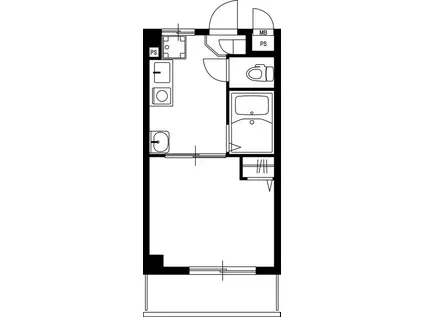 リブリ陣屋(1K/3階)の間取り写真