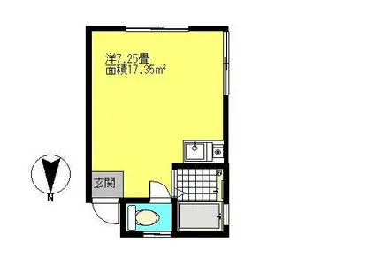 ミナトハイム(ワンルーム/2階)の間取り写真