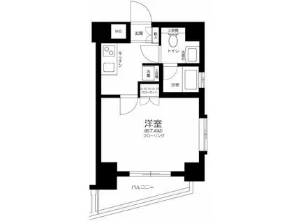 ADESSO SHIMURA UNIFORT DESIGN(1K/3階)の間取り写真