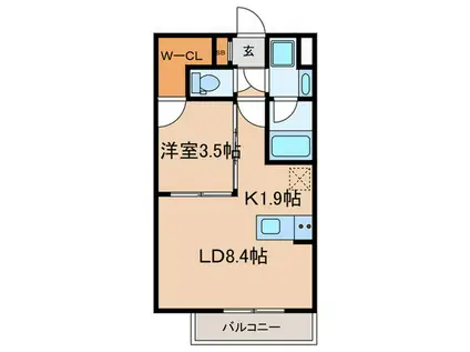 DIPS成増(1LDK/1階)の間取り写真