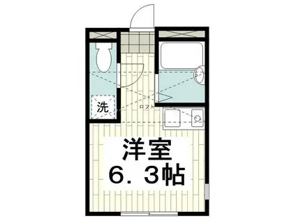 アイリス鶴間(ワンルーム/1階)の間取り写真