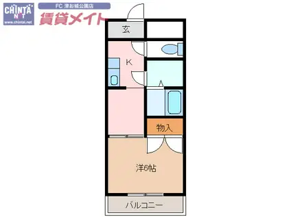 ロイヤル 江戸橋(1DK/1階)の間取り写真