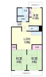 パレスセルシオII(3LDK/1階)の間取り写真